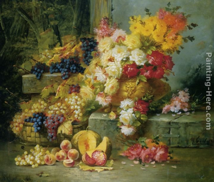 Modeste Carlier Still Life with Grapes